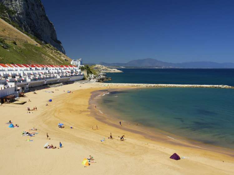 View on Sandy bay (Sir Herbert Miles road, Gibraltar); Shutterstock ID 780614332; Invoice Number: -