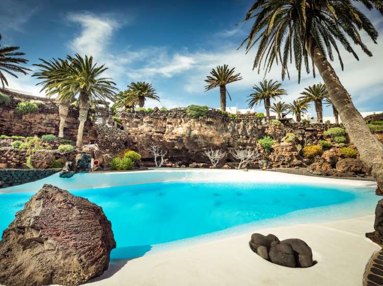 outer Jameos del Agua pool, Lanzarote, Canary Islands, Spain