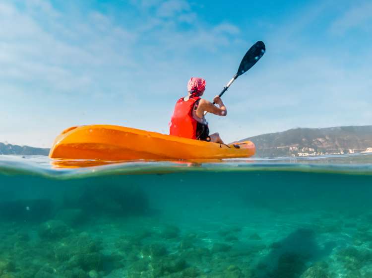 Woman on the kayak