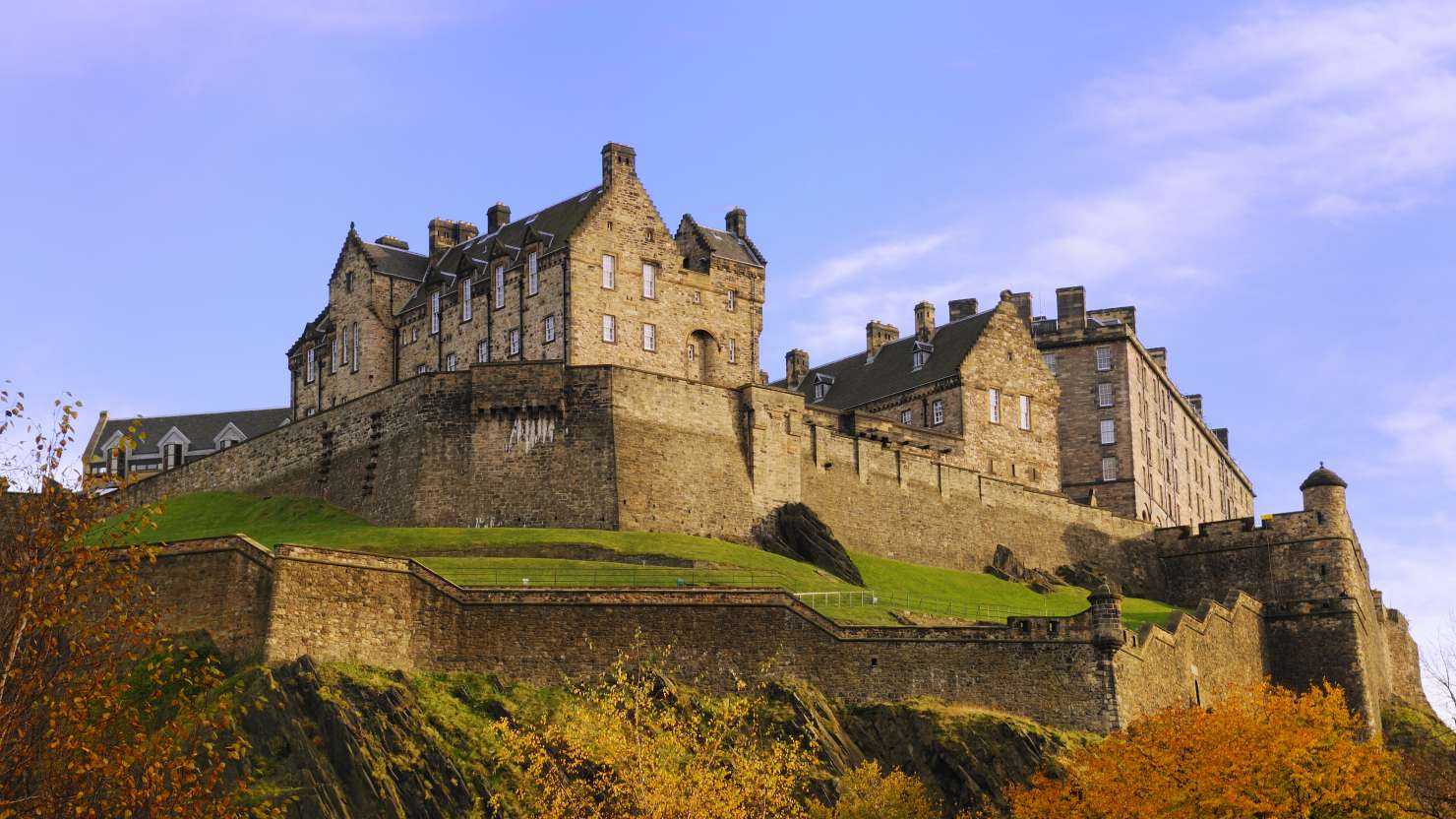 Edinburgh Castle on a beautiful clear, crisp fall day