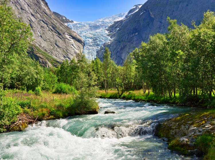 Briksdalsbreen glacier view, Norway