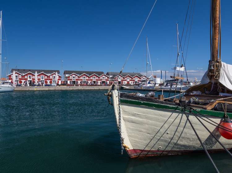 Boast docked at the Skagen Harbour