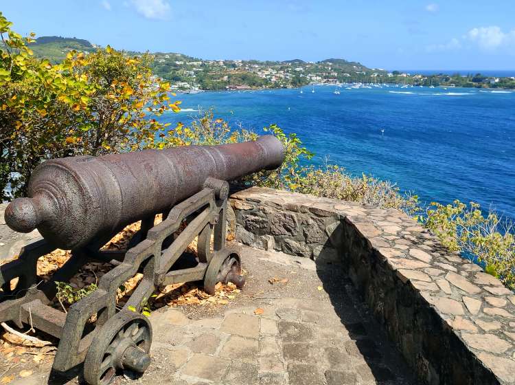 Old cannon at Fort Duvernette, Saint vincent