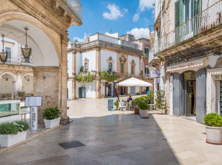 Summer morning in Martina Franca, province of Taranto, Apulia, southern Italy. May-30-2017