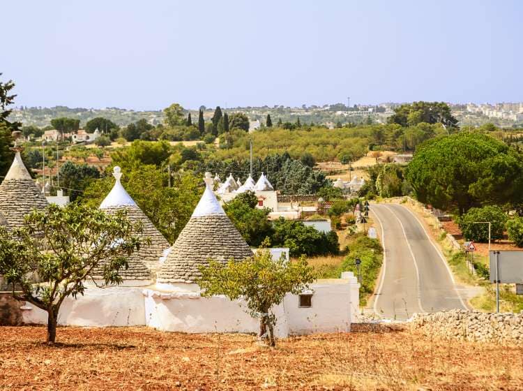 Trulli in the countryside of the Itria valley