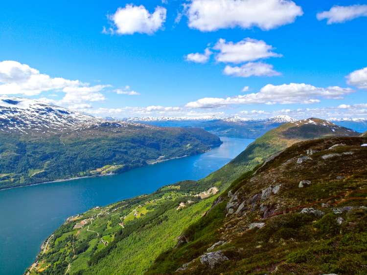  A river flowing between mountains