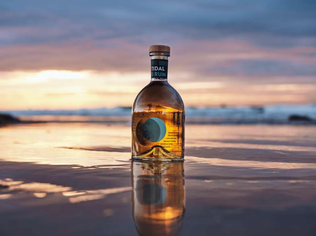 Tidal Rum on beach 