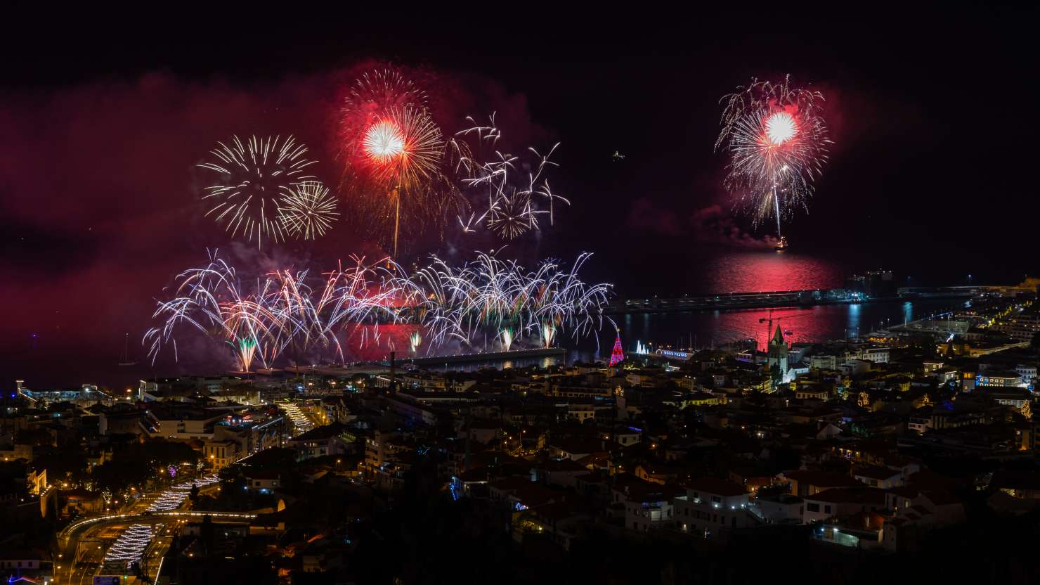 New Year fireworks in Funchal, Madeira