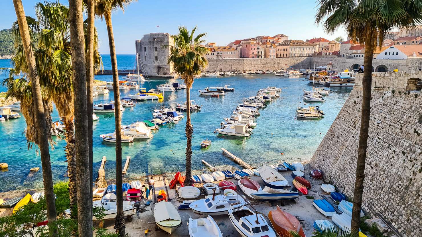 Dubrovnik bay in Croatia.