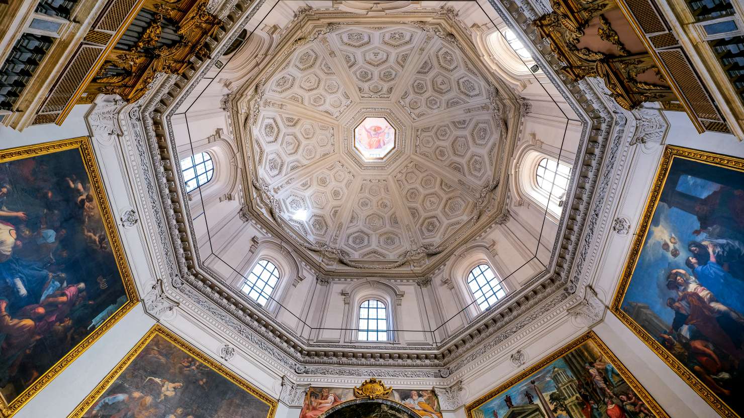 The beautiful interior of the church of Santa Maria della Pace