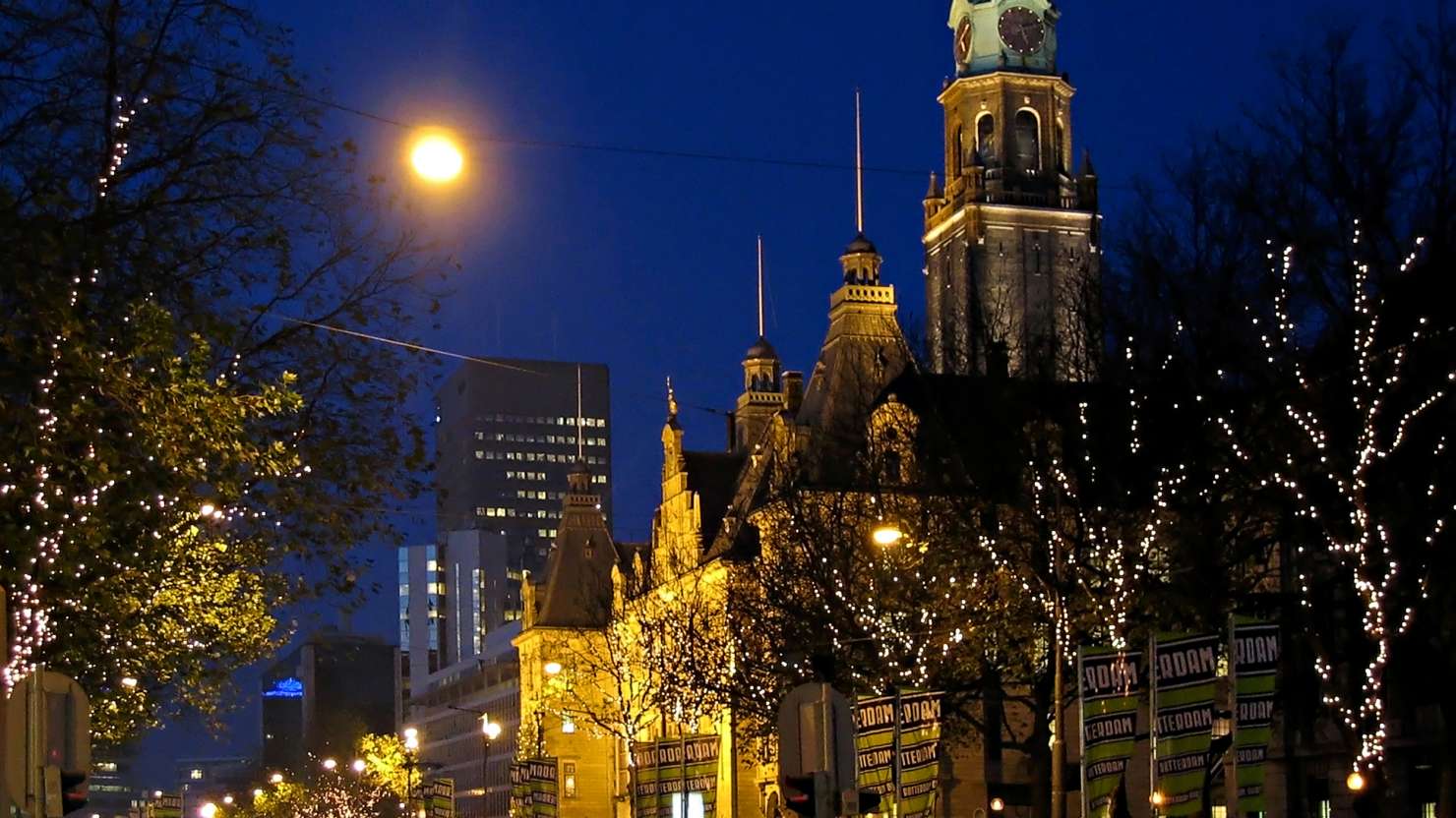 Christmas lights in Rotterdam