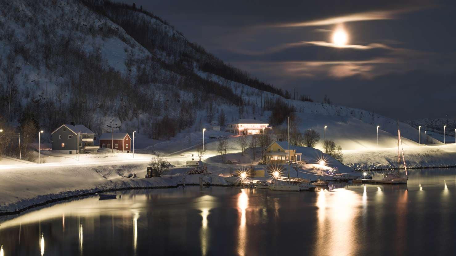 Moon over Alta, Northern Norway