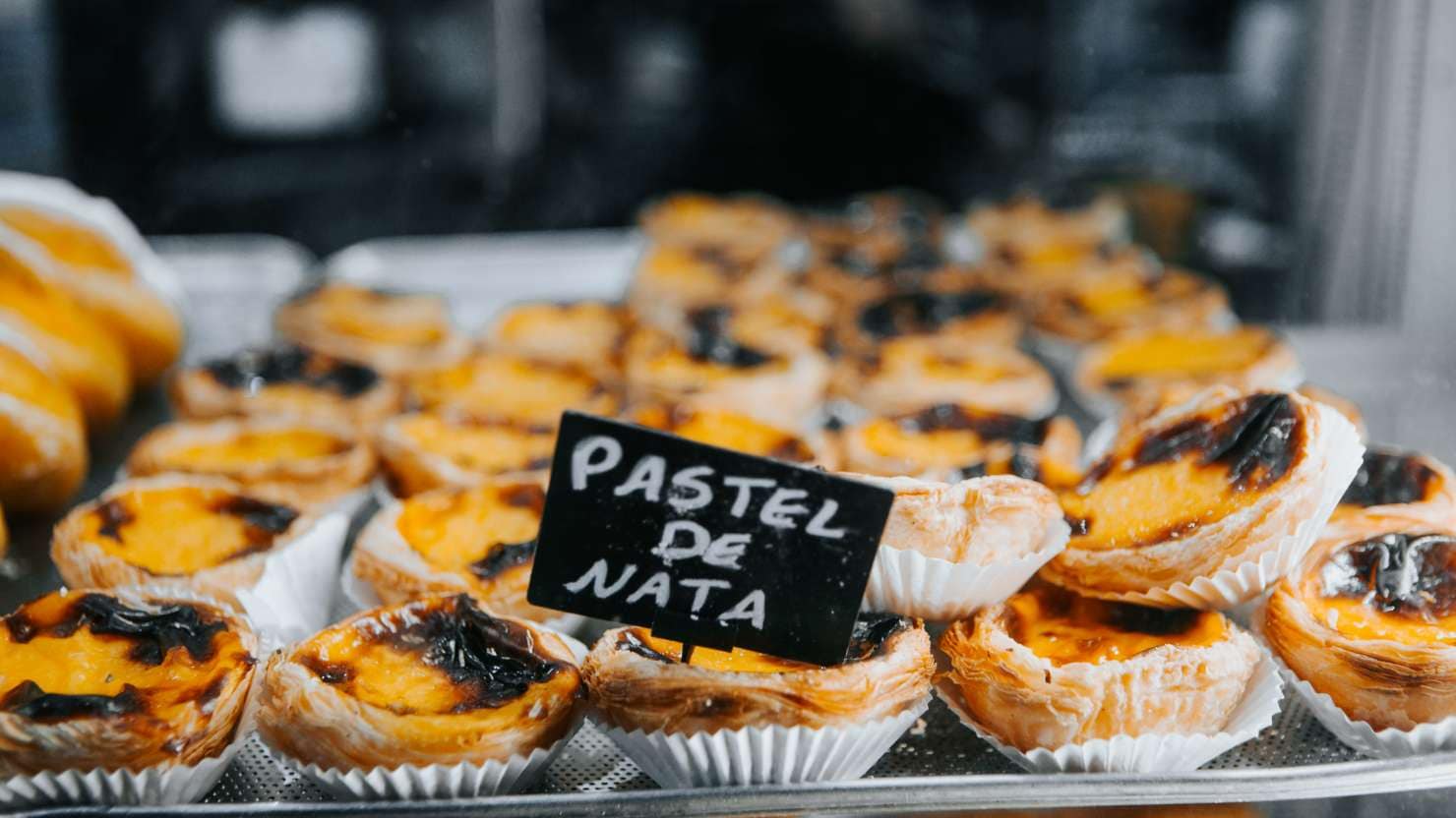 Traditional Portuguese pastel de nata