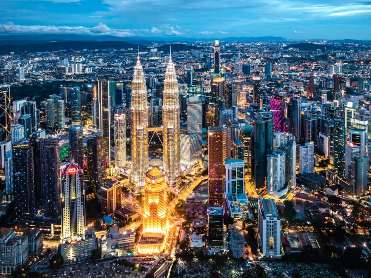 Kuala Lumpur skyline at night