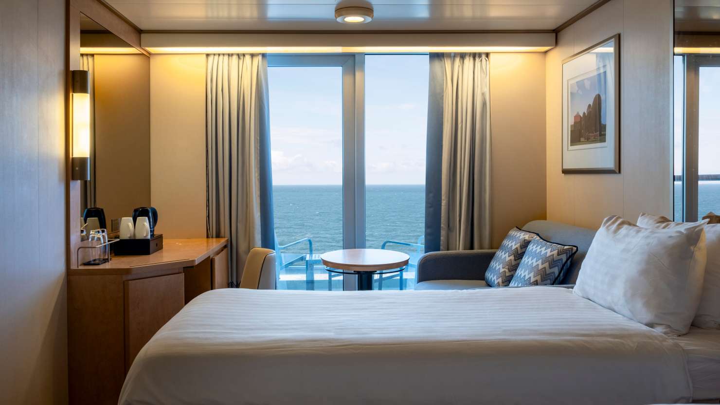 Deluxe Balcony Cabin onboard Arcadia