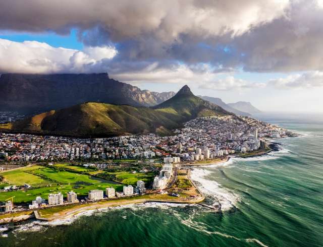 Sprawling view of Cape Town