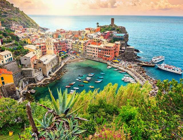 Port of Cinque Terre on the Italian Riviera