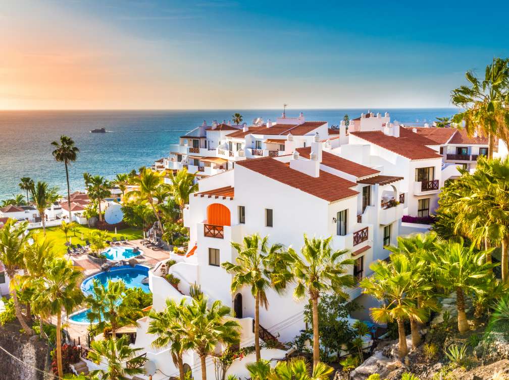 Houses by the coast in the Canary Islands