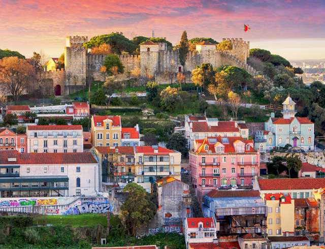 The Castelo de São Jorge and the Lisbon skyline