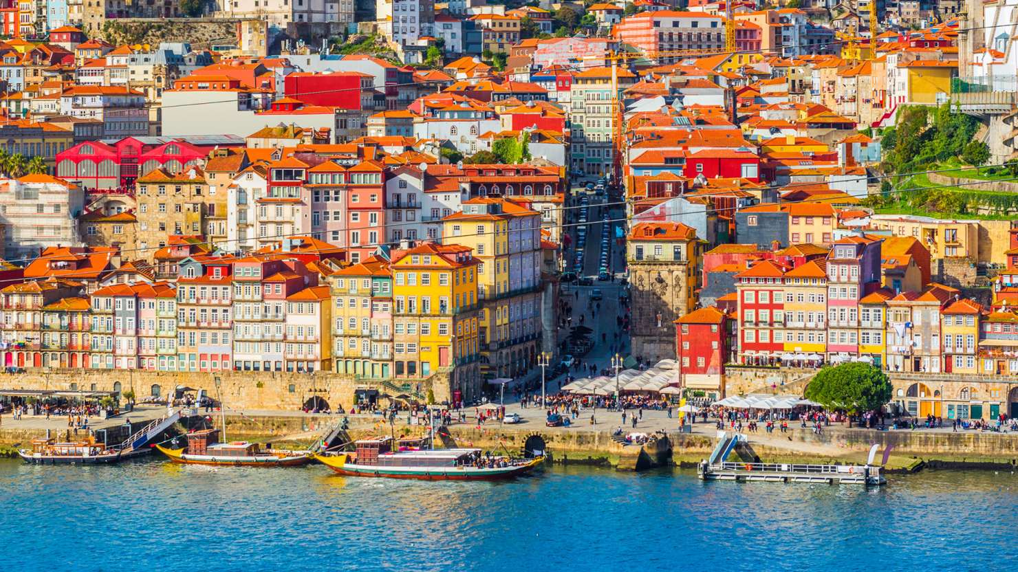 View of downtown Porto (Oporto), Portugal.