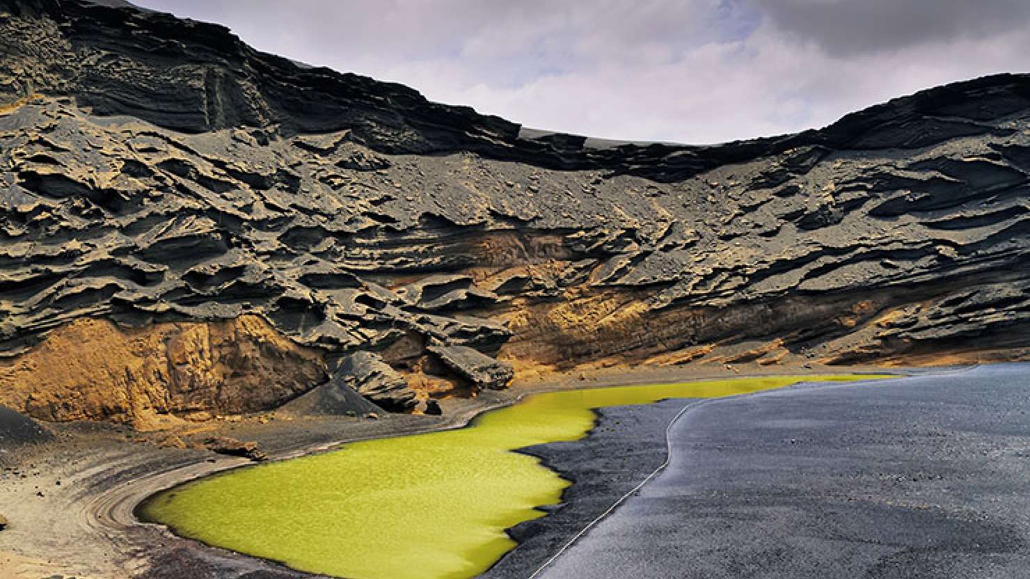 El Golfo Lagoon, Lanzarote, Canary Islands