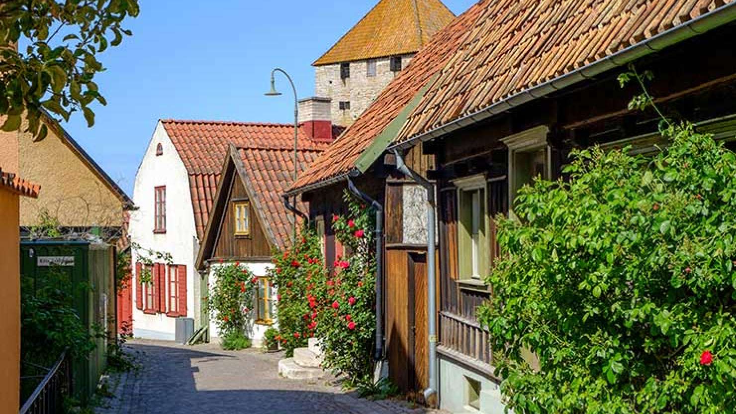 Little street in Visby, Sweden